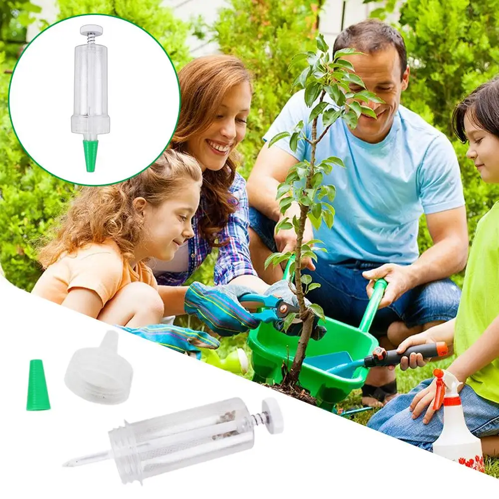 1pcs Handheld Seed Dispenser Needle Cylinder Type Mini Seeder Garden Planting Flower Pot Gardening Supplies mini garden tools plant seed sower handheld seed dispenser garden seeder tool