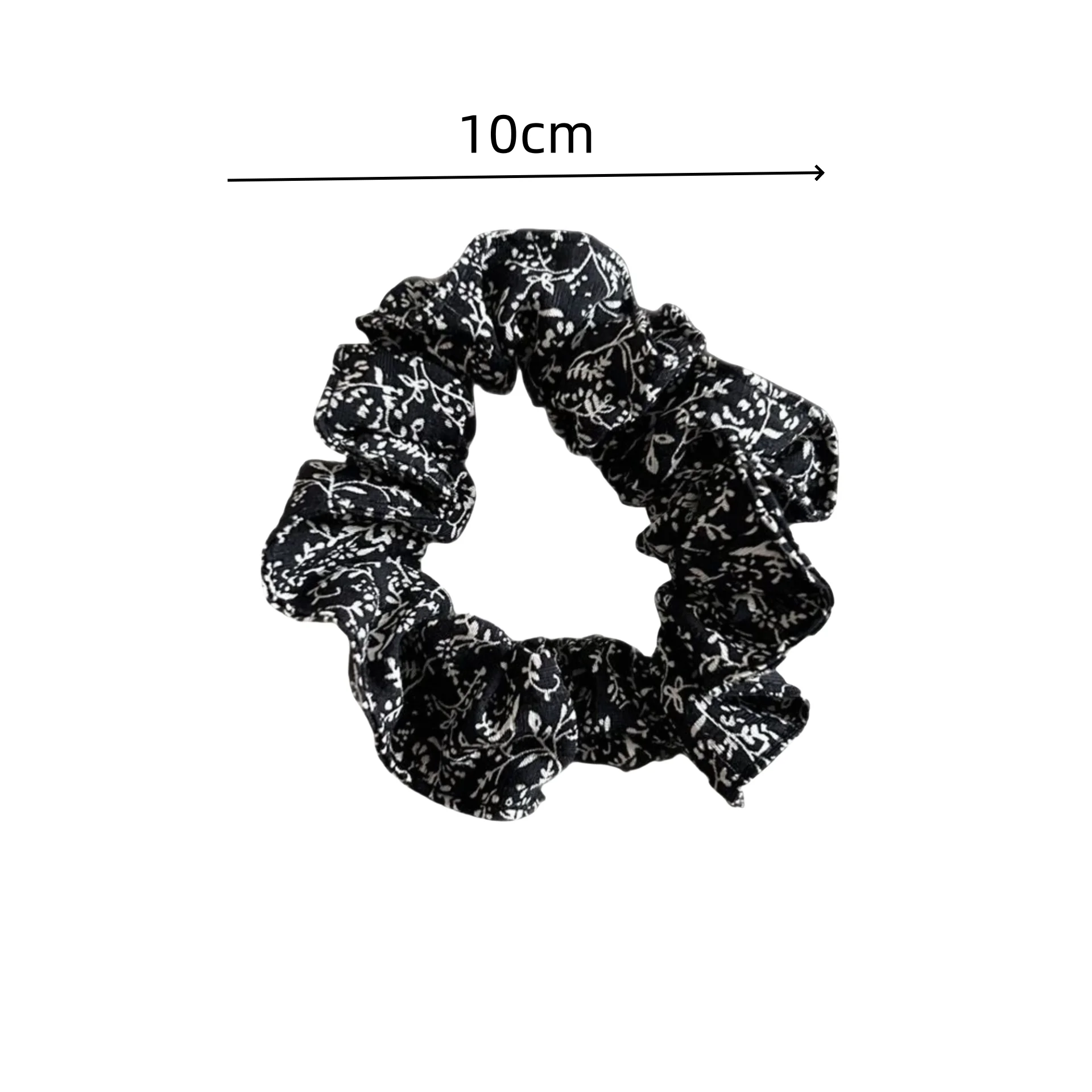 1PC Korean - Japanese Style Floral Print Hair Scrunchies Set, 3 - Piece Handmade Hair Ties, Elegant Hair Accessories for Women