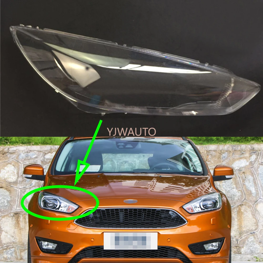 Фото Налобный фонарь для Ford Focus 2015 ~ 2017, налобный фонарь, крышка автомобильного стекла, сменный налобный фонарь, автомобильный корпус, объектив проектора №1