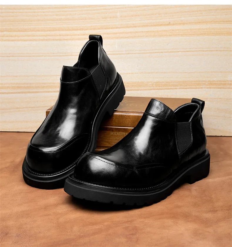 British Style Motorcycle Platform Boots