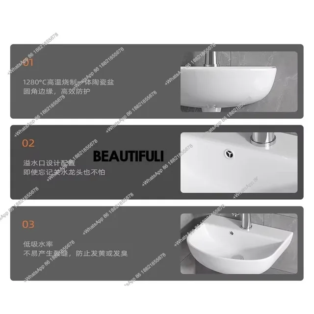 อ่างล้างหน้าติดผนังขนาดเล็ก R Mini, อ่างล้างหน้าในห้องน้ำ, อ่างล้างหน้าขนาดเล็ก, อ่างล้างหน้าแบบแขวน 6