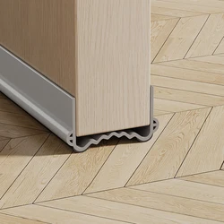 Door Draft Stopper - Dust and Noise Insulation Weather Stripping Seal Strip - 3.5 - 5.5CM (Grey)