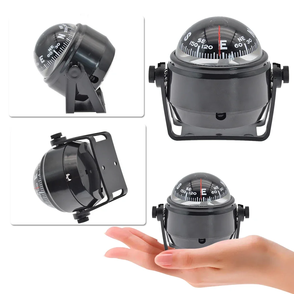 Navigation Compass Ball Shaped Vehicle Navigation Car Compass Dial Sea Pivoting Marine Boat Compass Splashproof Sea Marine Electronic