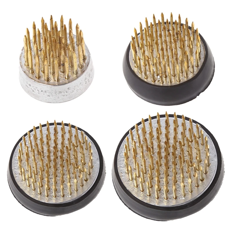 

N7MD Flower Arranging Pin Brass Round Fixed Arrangement Pin Holder Bottom for Valentine's Day Handmade Floral Ornament