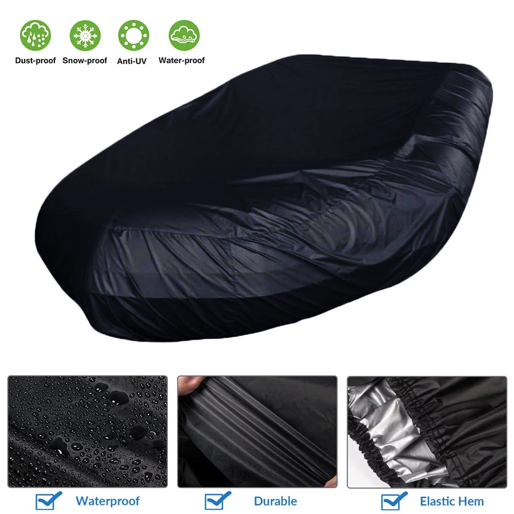 V Shape Marine Boat Cover Waterproof Dustproof AntiUV Rain Snow Inflatable Boat Dinghy Fishing Rubber Boat Universal Kayak Cover 3