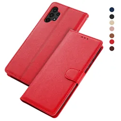 Artisan Leather Flip Wallet Case - Premium Handmade Book Cover for Galaxy S10 (Red)