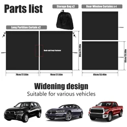 Car Privacy and Blackout Sun Shade Curtain (6PCS Set)