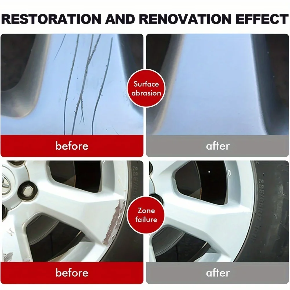 Wheel Repair Kit Wheel Rim Repair Paste Car Wheel Chrome Repair Paste Professional Restoration Protection for Metal Rims Wheel Hub Polish Chrome Plating Agent