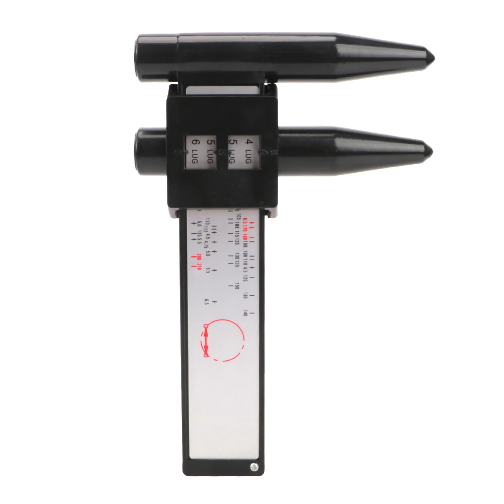 8LUG 휠 정렬 홀 거리 게이지, 블랙 PCD 캘리퍼 휠 림 볼트 패턴 홀 거리 측정 도구 Best5