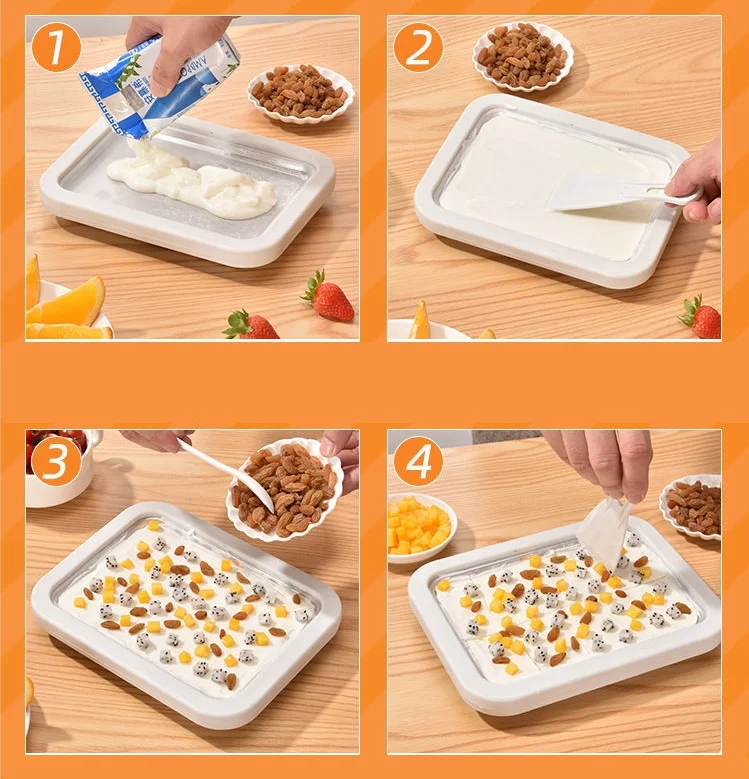 Summer ice cream maker Stainless Steel plate Ice Cream maker
