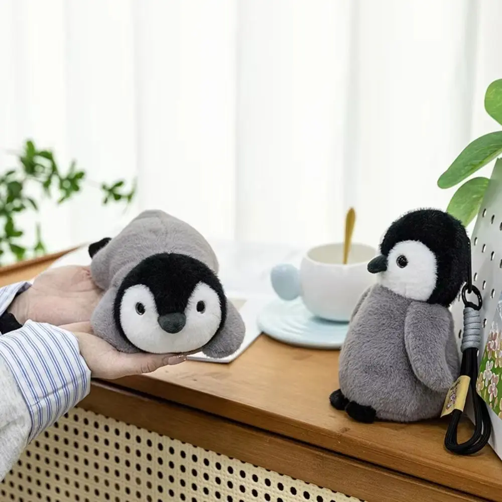 Backpack Decor Cute Penguin Plush Keychain Cartoon Stuffed Penguin Stuffed Pendant Animal Simulation Penguin Soft Pillow Unisex