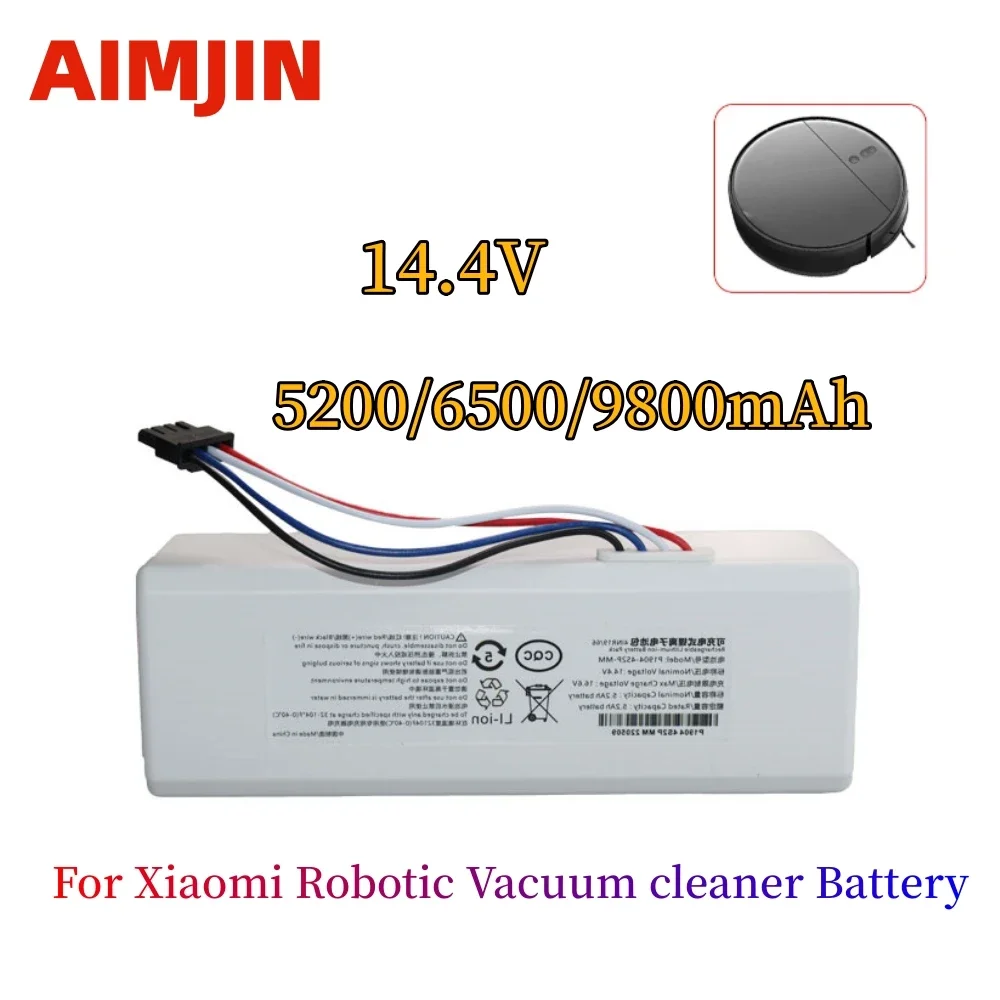 

5200mAh--12800mAh 14.4V Robot Vacuum Cleaner 1C Battery for Xiaomi Mijia 1C STYTJ01ZHM Robot Vacuum Mop Cleaner