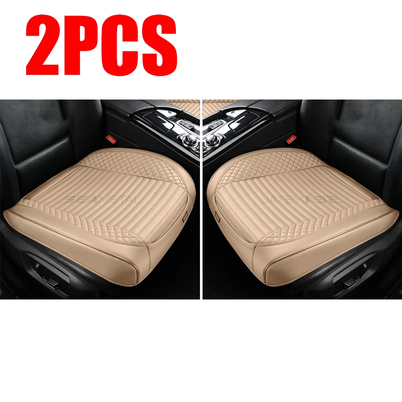 SEAMETAL Premium Thicken PU Leather Car Seat Cushion - Full-Wrap Anti-Scratch Protector Mat