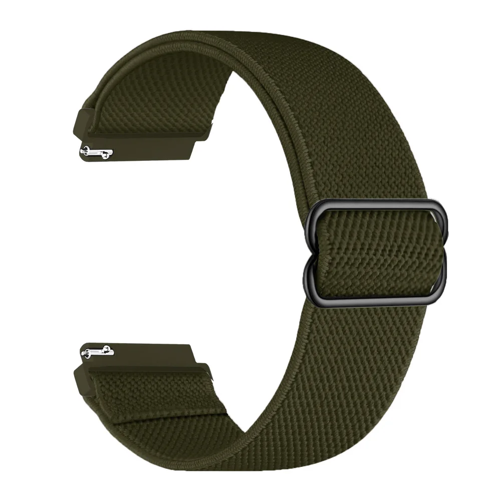 

20 22mm Wrist Band Strap for Garmin Venu 2 Plus Nylon Elastic Belt For Garmin Forerunner 245 245M 645 158 /Venu SQ 2 Watchband