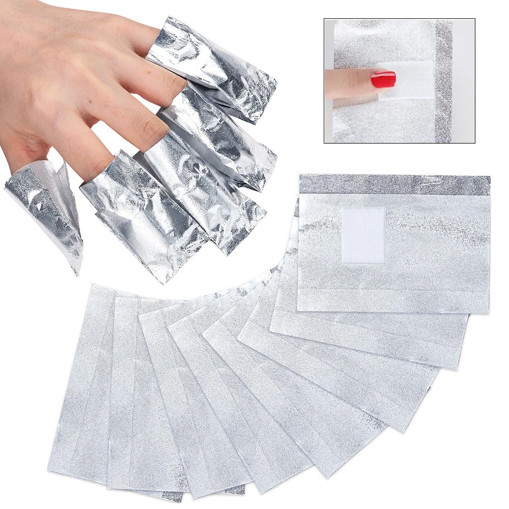 

UV Gel Cleaner Nail Wraps Aluminium Foil Paper Nails Accessories Cleaning Nail Polish Remover Pad Soak Off Manicure Makeup Tool