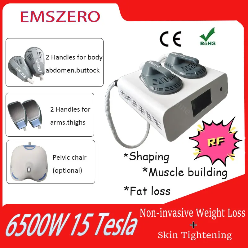 EMS Body Shaping Machine 6500W EMSZERO RF Abdominal Fat Burning Muscle Stimulation Slimming Device