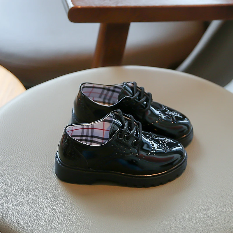 Boys Girls Fashion Leather Shoes Children Oxfords Kids Flats for Baby School Party Formal Wedding Leather Shoes