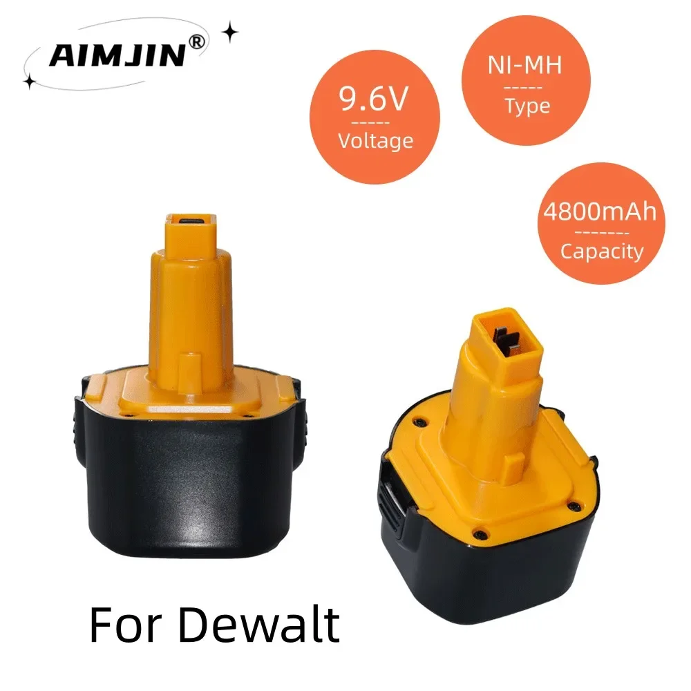 

Ni-MH 9.6V 4.8Ah Battery for Dewalt DE9036 DE9061 DE9062 DW9060 DW9061 DW9062 EZWA 29 DW050 DW909K DW909 DW902, DW913