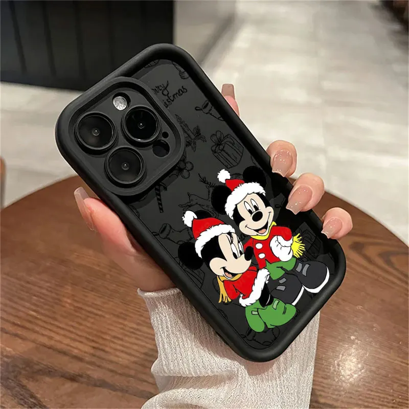 thumbnail image 1 of Funda de teléfono para iPhone 16, 15, 14, 13, 12 Mini, 11 Pro Max, 16 Plus, X, 15Pro, Mickey, Minnie Mouse, Navidad, cubierta a prueba de golpes, 1 of 5