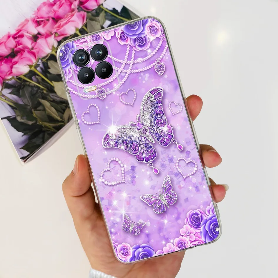 Fashion Flower Love Heart Soft Silicone Clear Phone Case Cover
