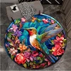 Humming Bird Printed Round Area Rugs Living Room Dining Room Non-slip Chair Mat Bedroom Bedside Foot Mat Home Carpets Decoration 4