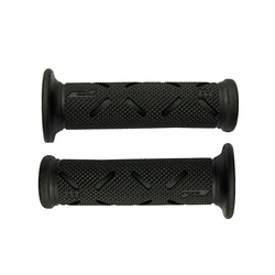 Universal 22MM Motorcycle Handlebar Rubber Grips - Enhanced Motorbike Accessories (Black)