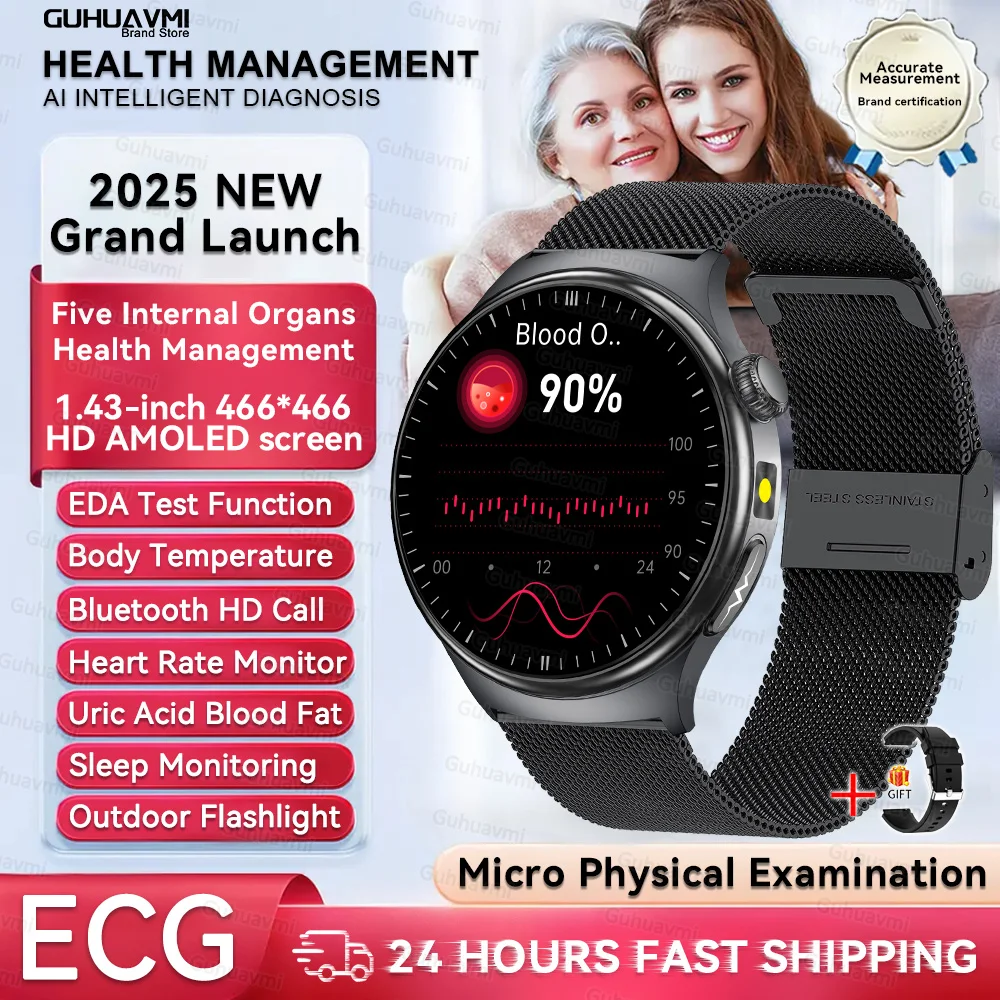 Nursing Grade Health Smartwatches For Men Women Precision Detection Heart thumbnail 2