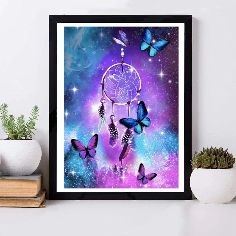 

DIY Butterfly Diamond Painting Kits For Kids Farmhouse Diamond Embroidery Handmade Gift Home Decor-30X40cm