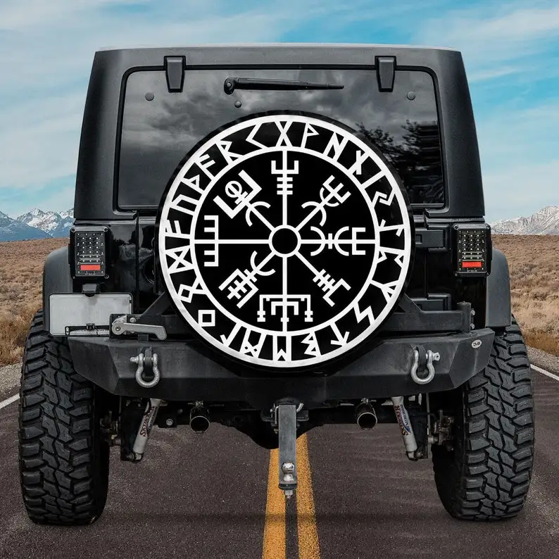 

Viking Symbol Nordic Compass Spare Tire Cover - Car Accessories, Custom Spare Tire Covers Your Own Personalized Design