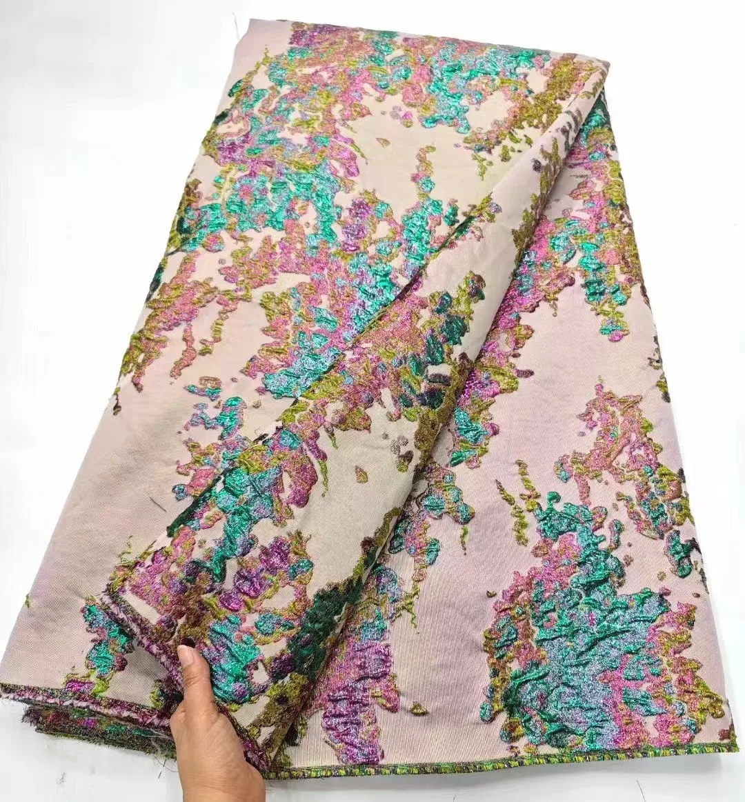 African Brocade Lace Fabric Fashion Nigerian Brocade Lace French Jacquard embroidery for Diy Sew Party Cloth brocade lace fabric