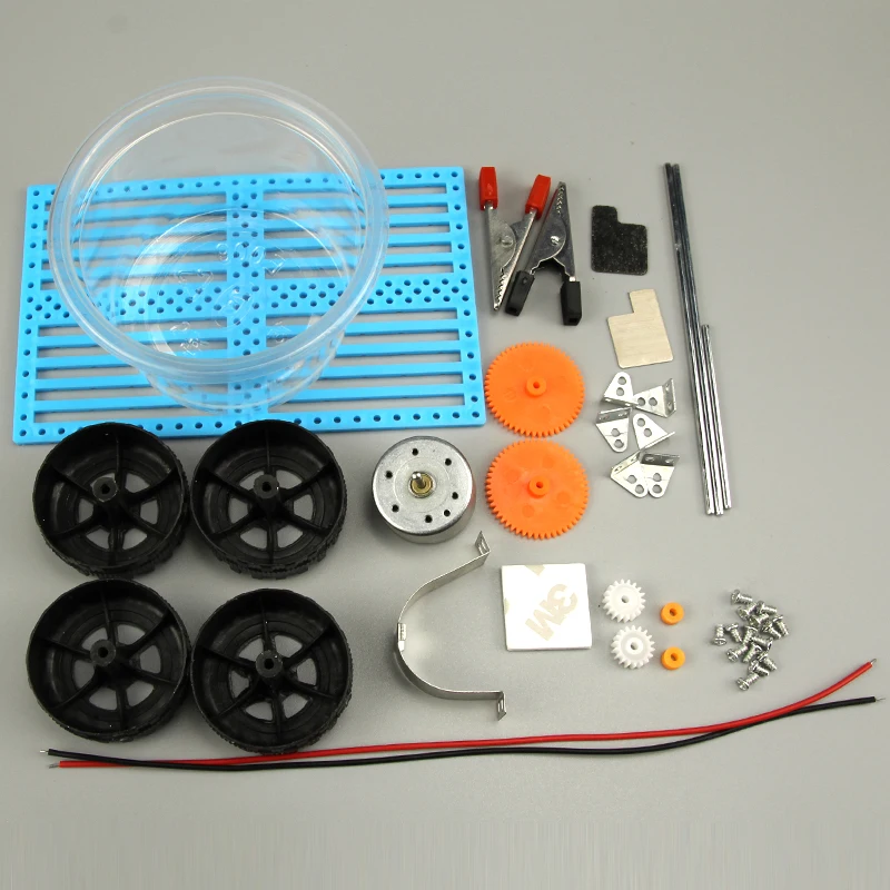 DIY 과학 Gizmo 물리학 실험 바닷물 전원 자동차 어린이 수제 퍼즐 조립 장난감 물리학 교육 자료