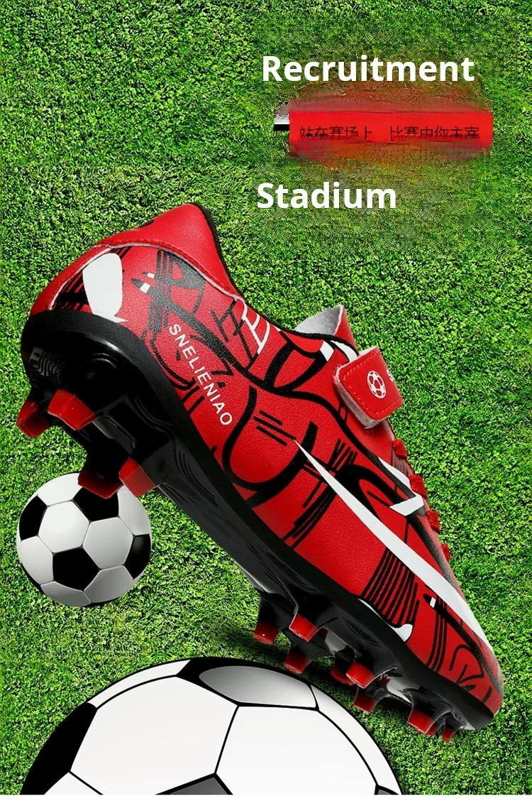 Description Picture 3 of itemUltralight Training Professional Non Slip Boy TF/FG Soccer Studded Shoes New Children Football Shoes Fast Futsal Football Boots