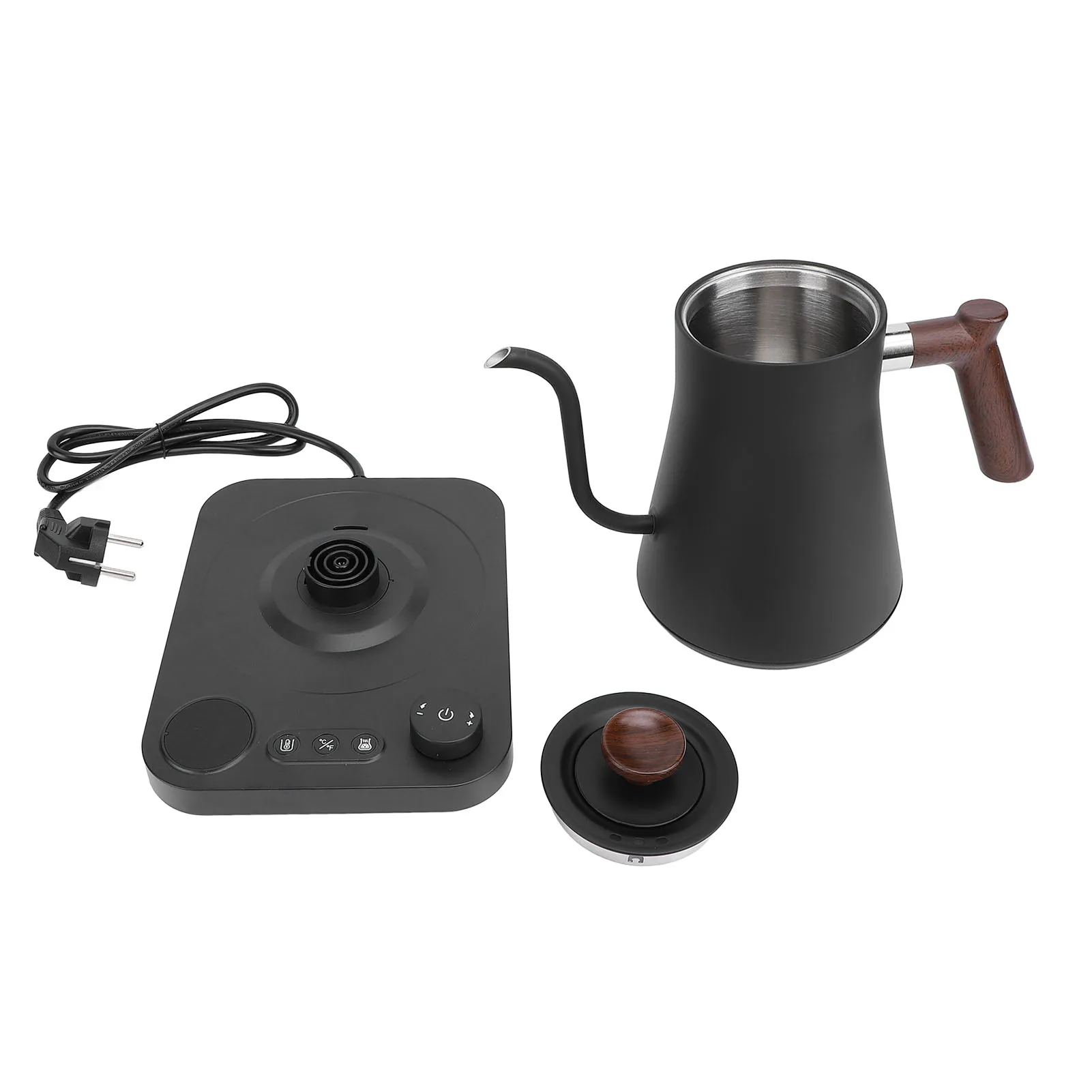 Electric Kettle LCD Screen  Temperature Control Pour Over Kettle 304 Stainless Steel Gooseneck with Timer for Office