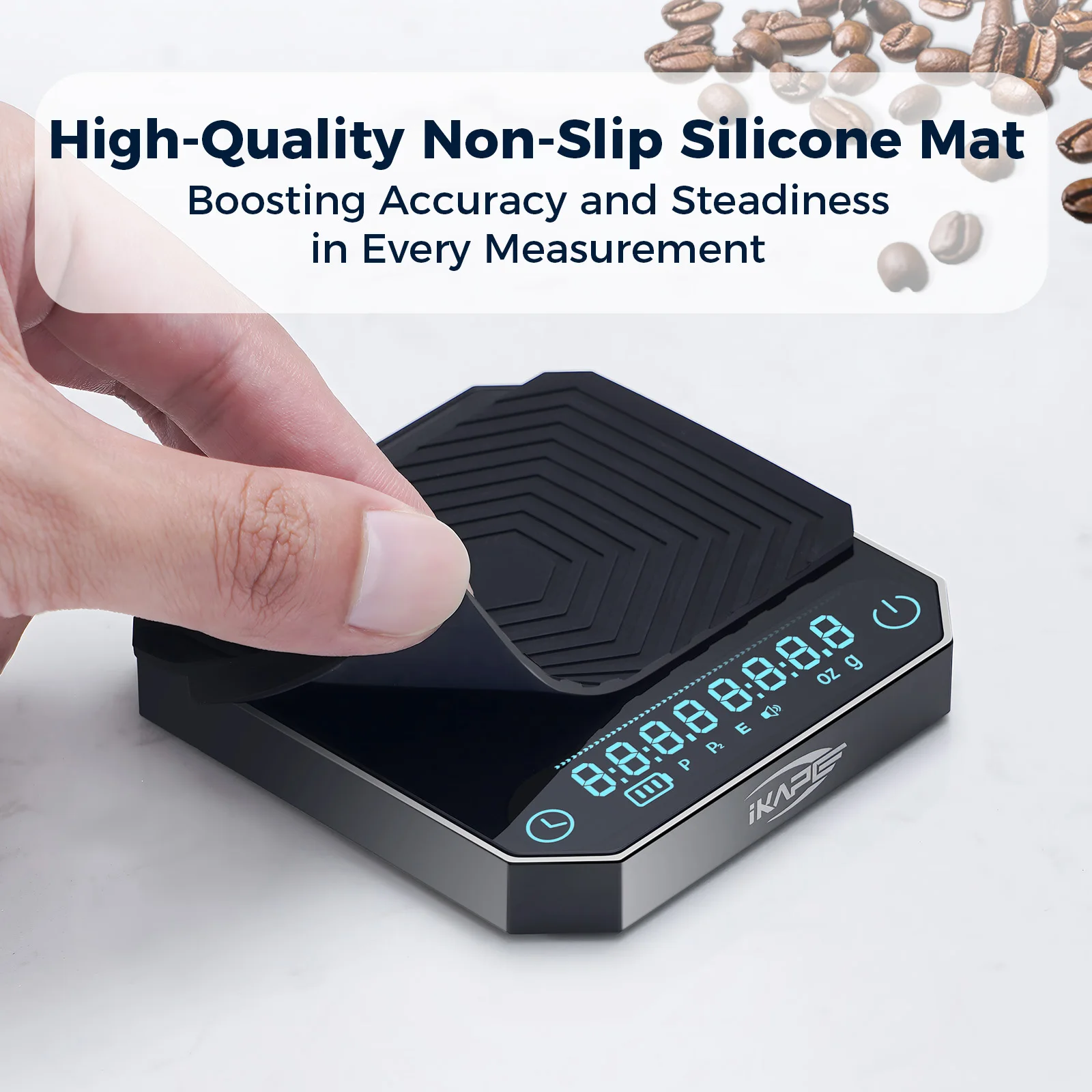ميزان قهوة إلكتروني معدني ذكي IKAPE V3 - دقة عالية...