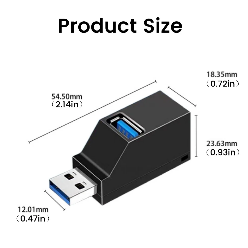 Compact USB 3.0 High-Speed Hub and Extender