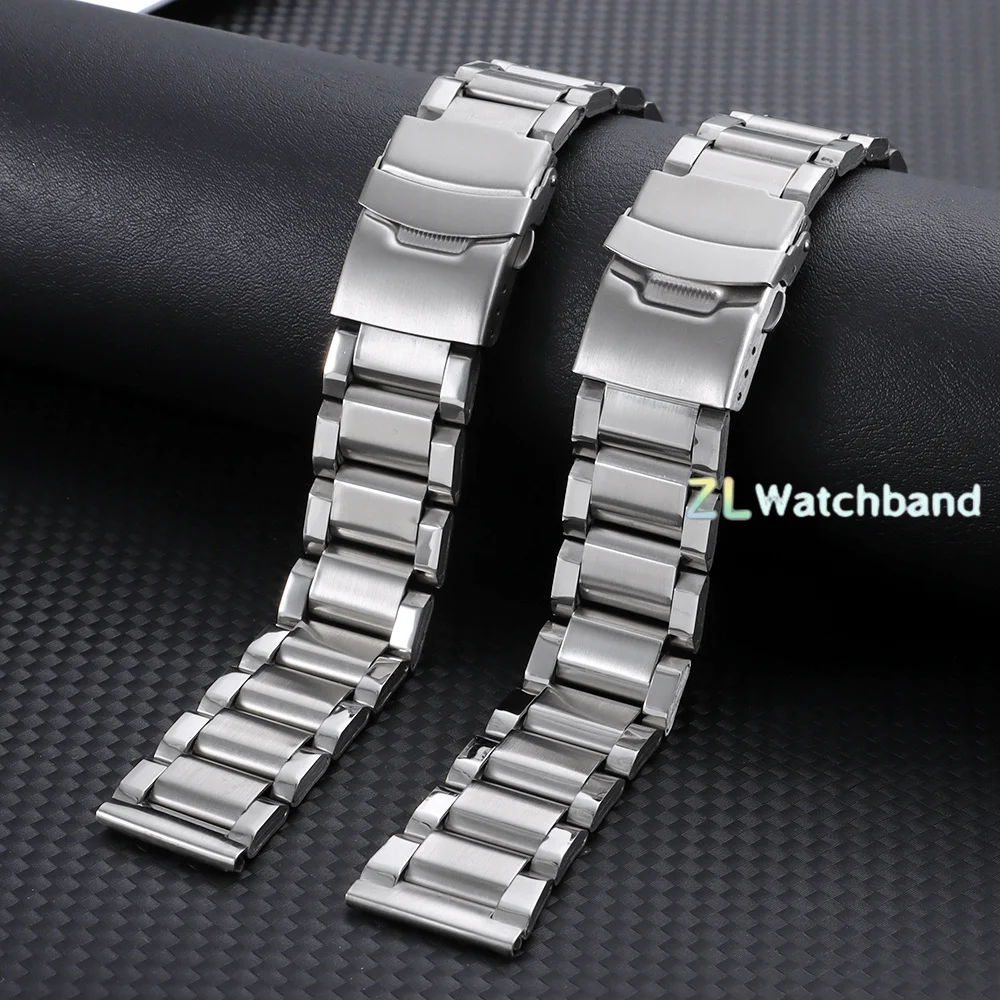 Premium Stainless Steel Men's Sport Watch Band - Universal Metal Wristband Replacement Bracelet