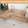 Super Soft Velvet Sectional Couch Covers Stretch Solid Sofa Covers Washable Luxury Chaise Longue Sofa Cushion Slipcover Plush 2