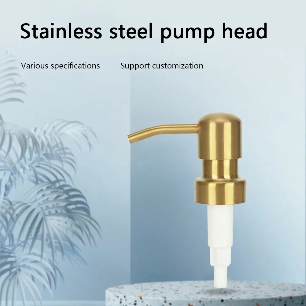 Bathroom Kitchen Liquid Soap Lotion Dispenser Pumps Head Handle Stainless Steel Pump Head For Hand Press Dispenser Bottle 1PCS For soap dispenser,soap pump,soap dispenser head