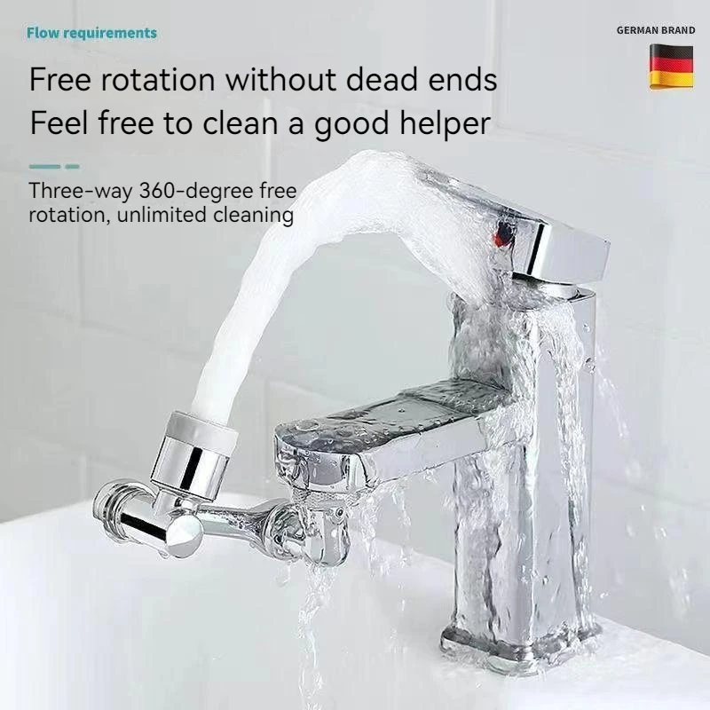 Description Picture 2 of itemUniversal 1080° Rotational Faucet Extender Robotic Arm For Kitchen Accessories Washbasin Bathroom Sink Faucets Replacement Parts