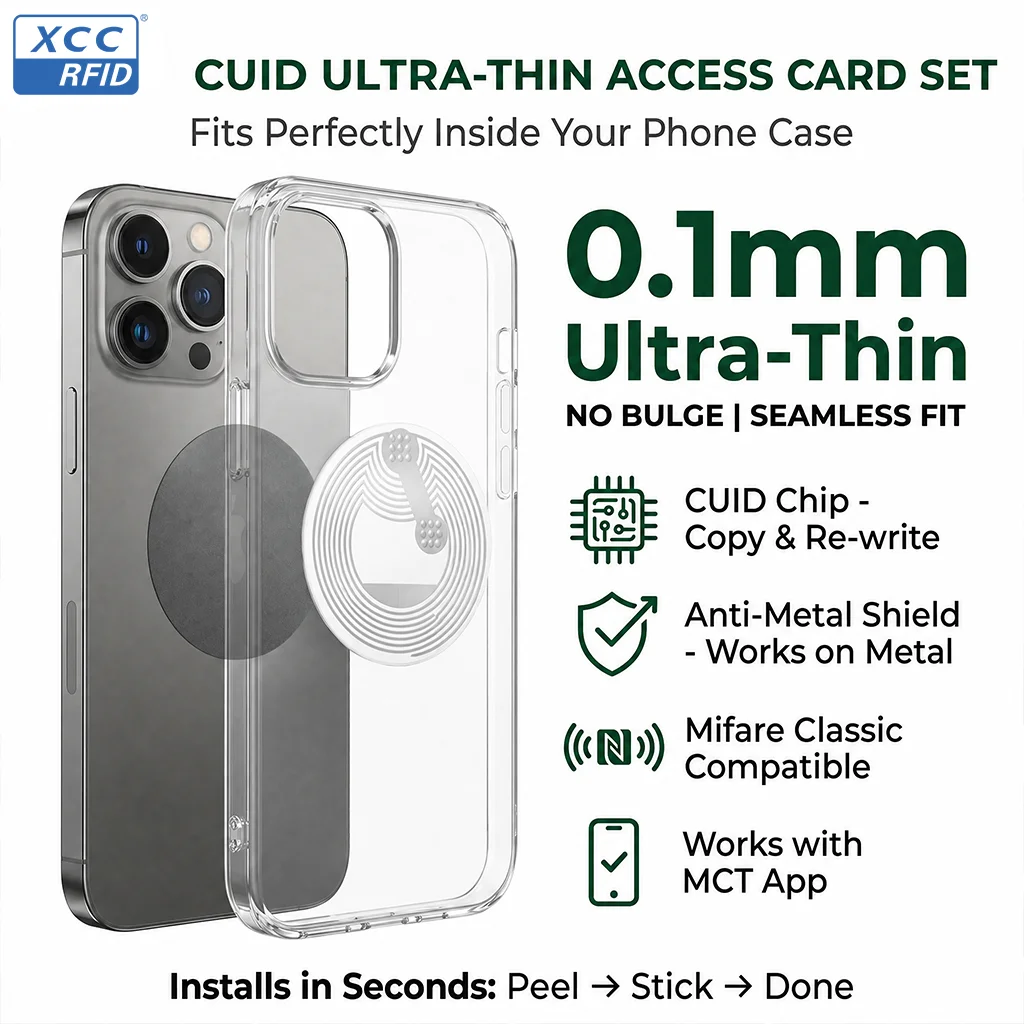 안티메탈 25mm CUID 재기록 가능 RFID 스티커 수정 가능 블록0 UID 1K 13.56MHz M1 NFC 태그 (액세스 및 엘리베이터 카드 복제용)
