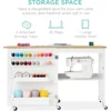 Folding Sewing Table Multipurpose Craft Station & Side Desk with Compact Design 3