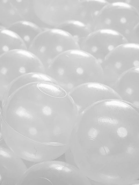 Thicken Crush Proof 5.5cm 100pcs Plastic Ball Pit Balls Multicolor Pearl white and Transparent for Kids Play with Bag 6