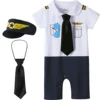 Baby Boy Pilot Romper Newborn Astronaut Costume Space Suit  Infant Halloween Carnival Fancy Dress Playsuit Aviator Jumpsuit 3