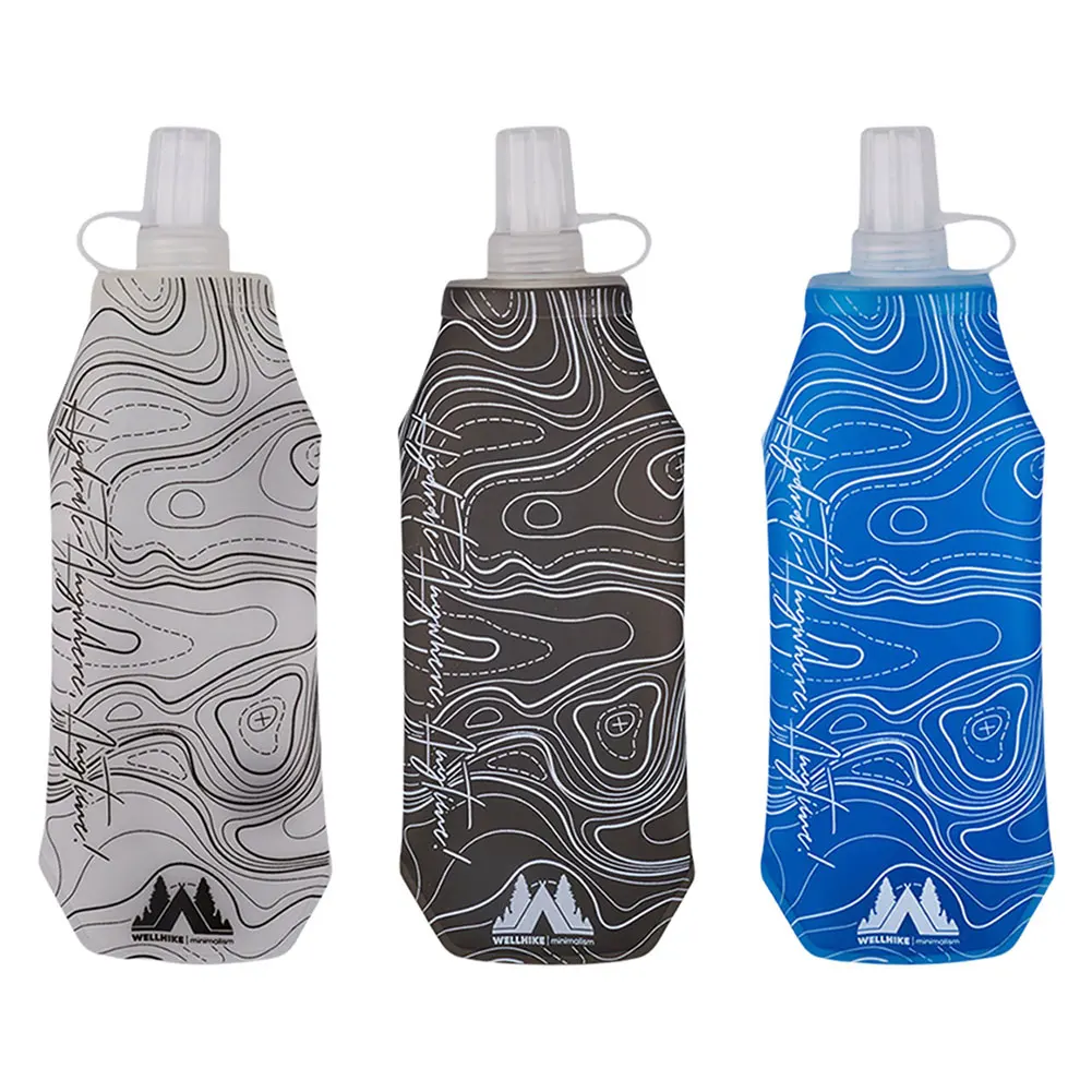 500ml 접이식 물 가방 초경량 물병 주머니 휴대용 부드러운 물병 접이식 물병 야외 스포츠 용품