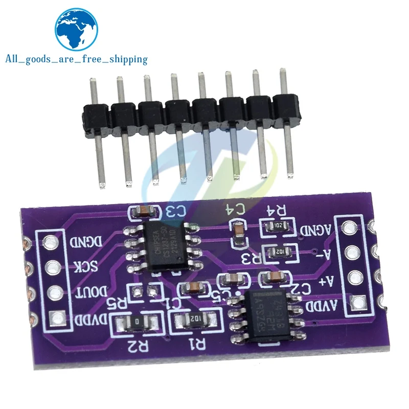 Pressure Sensor CS1237 24-bit ADC Module Onboard TL431 External Reference Chip Single-Channel Weighing Sensing 24bit For Arduino