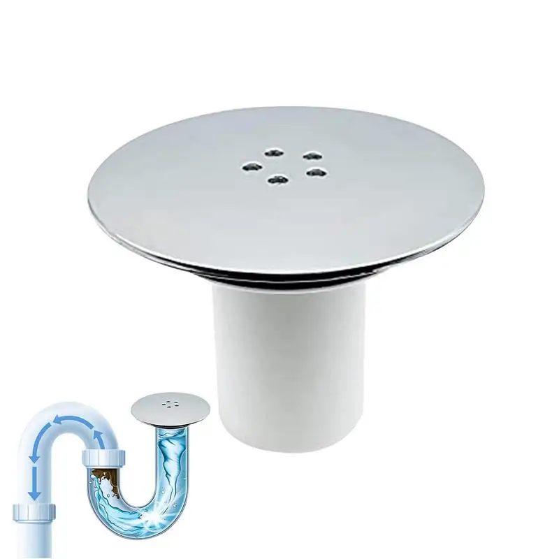 

Floor Drain Round Shape Bath Shower Floor Strainer Bathroom Insert Drain With Silicone Seal For Keeping Dry Toilet Washroom