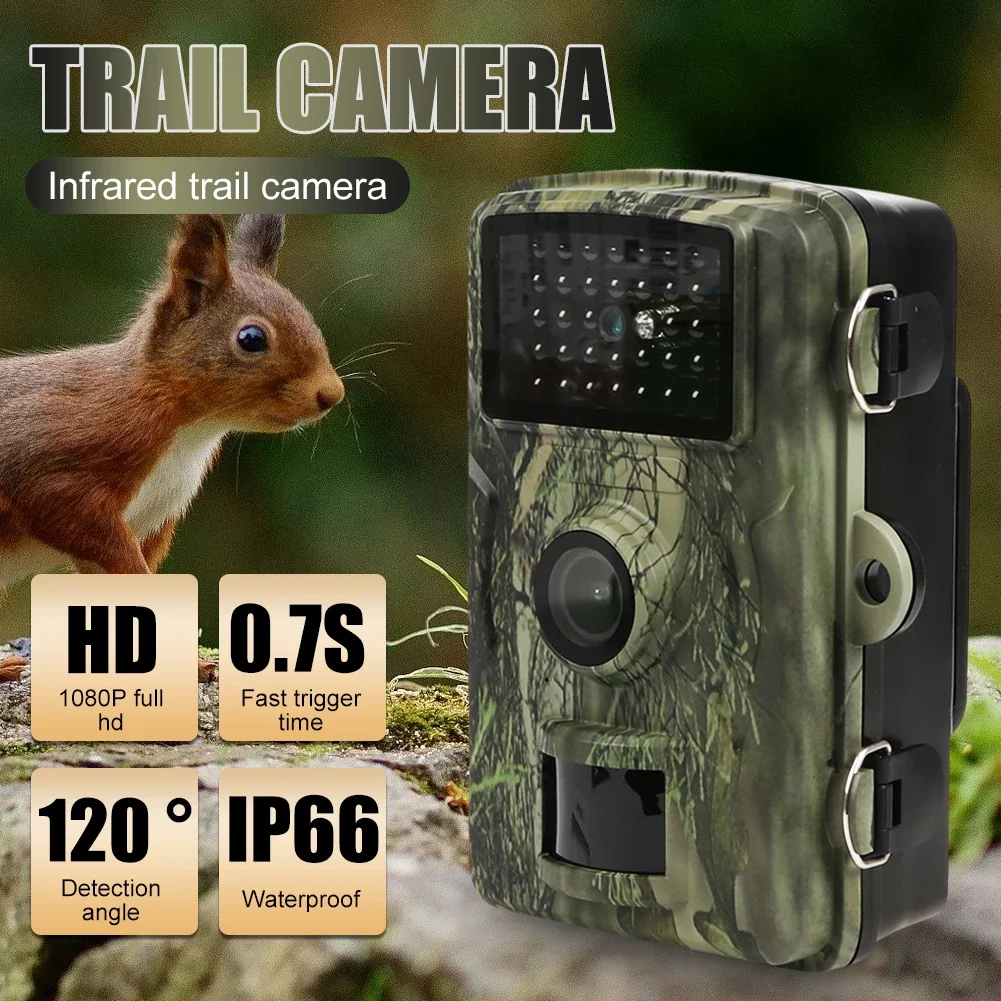 Mini Wildkamera 16MP 1080p – Nachtsicht & Bewegungssensor