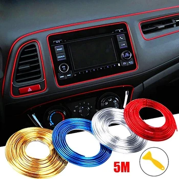 Decorazione per interni auto Linea Trim Porta Console centrale Gap Pannello strumenti Linea decorativa Forniture per la modifica di glitter cromati