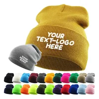 Custom Candy Colored Knitted Hat Winter Simple Versatile Woolen Hat For Men and Women Outdoor Warm Hat Suitable For Daily Wear