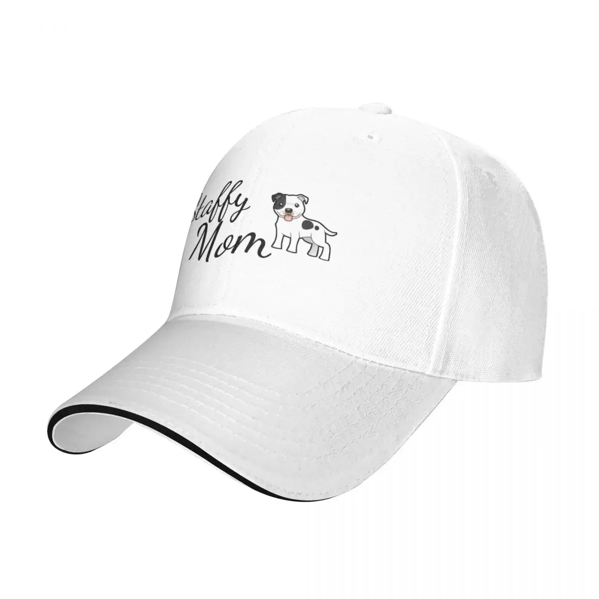 Staffy Mom, Staffordshire Terrier Cap Baseball Cap Visor uv protection solar hat Hat ladies Men's